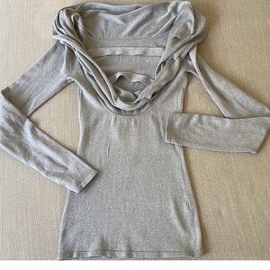 Marciano Light Gray Cowl Neck Sweater